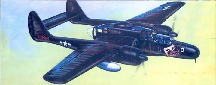 P61B из 548 NFS Иводзима 1945 г Стандартную черную окраски этого P61C - фото 180
