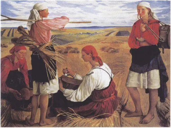 Жатва 1915 г Беление холста 1917 г Спящая крестьянка 1917 г - фото 40