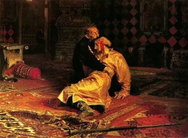 Иоанн Грозный и его сын Иван Художник ИЕ Репин Иоанн Грозный у тела - фото 1