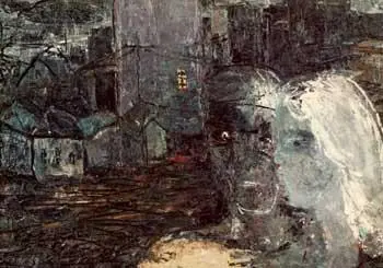 Дудинка 1963 холст масло 80х120 см Зелёный змей 1962 холст масло - фото 16