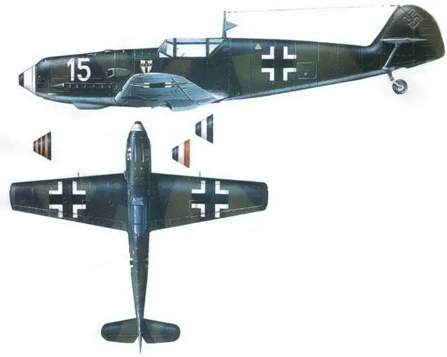 Me 109E3 из 2JG 1 осеньзима 1939 года Самолет несет опознавательные - фото 179
