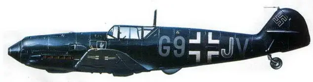 Me 109Е4 из IIINJG 1 PeilG IV 1941 год Самолет целиком выкрашен в черный - фото 187