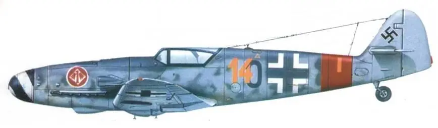 Me 109G6yAS желтая 14IIIJG 1 Германии весна 1944 года Стандартные - фото 164
