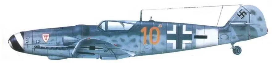 Me 109G 6 желтая 10 6JG 3 Ротенбург Германия февраль 1944 года - фото 165