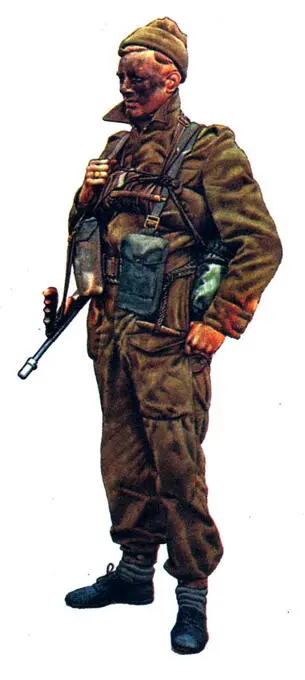 Рядовой частей коммандос рейд на Булонь апрель 1942 г Вооружен - фото 48