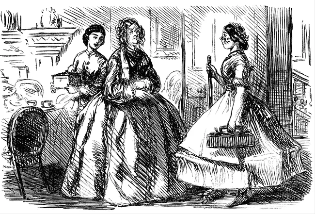 Служанка после уборки Рисунок из журнала Панч 1863 Стирка и хранение - фото 14