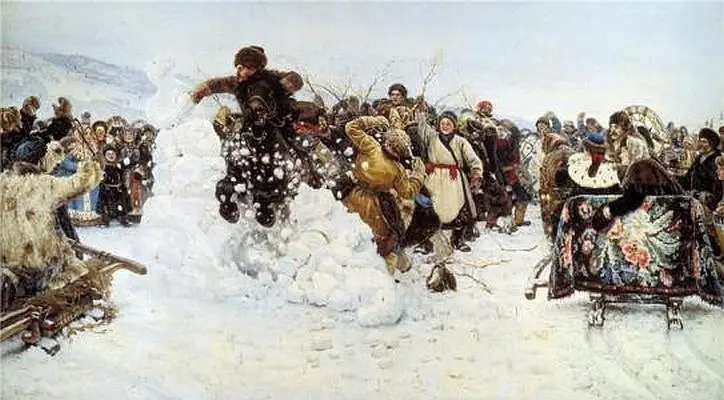 Взятие снежного городка В избе холодно Кутается в бархатную шубку старшая - фото 95