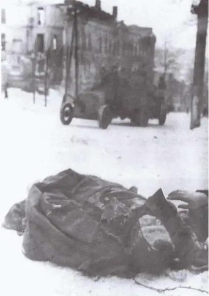 Убитый немецкий солдат в Ростове 30 ноября 1941 г Битая техника Клейста - фото 77