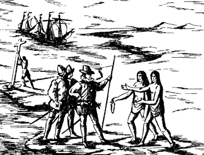 Из предосторожности Колумб дал команду убрать паруса и дожидаться дня подальше - фото 9