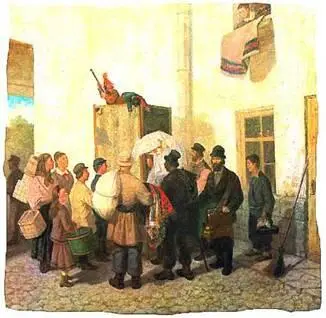 Петрушка шарманщик татаринстарьевщик и уличные торговцы Фрагмент картины Л - фото 95