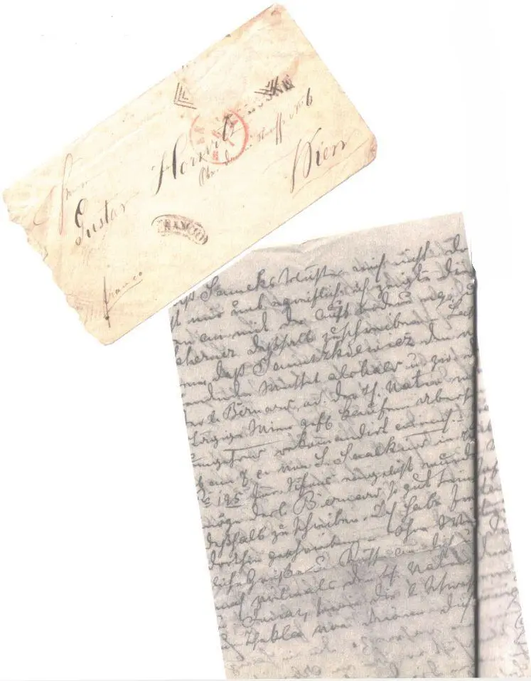 Письмо Юлии к Густаву конверт и письмо Густава Чудом сохранилось - фото 4
