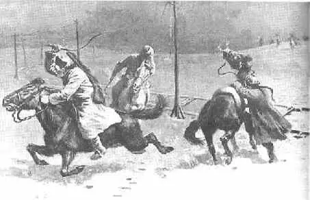 Казаки отбивают хунхузов Казак стреляет под прикрытием лежащего коня - фото 8