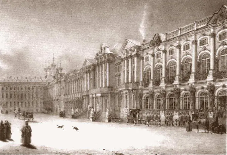 Вид Екатерининского дворца Акварель В Садовникова Около 1850 г Великий - фото 30