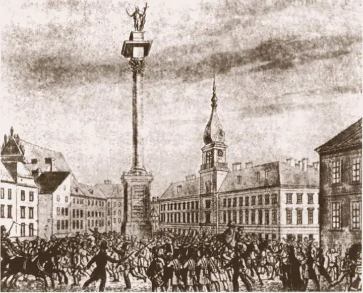 Манифестация в Варшаве 1831 год Литография XIX в Великий князь - фото 64