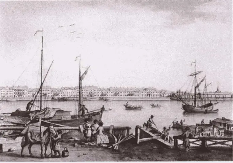 Вид Зимнего дворца Гуашь Барта 1810е гг Осип Михайлович де Рибас - фото 49