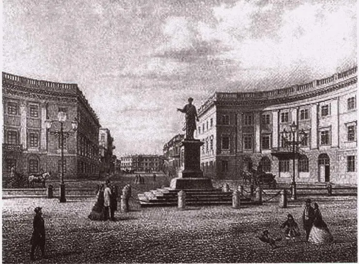 Памятник герцогу де Ришелье в Одессе Гравюра XIX в Николай Петрович - фото 52