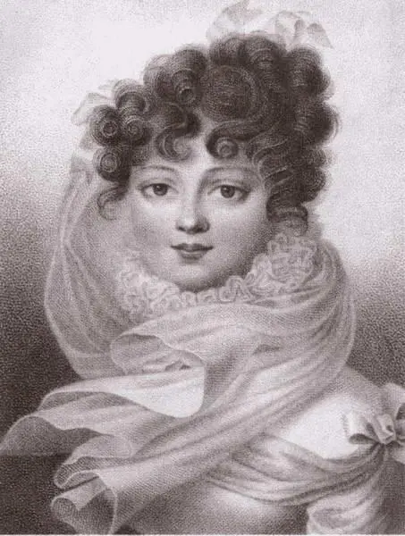 Великая княгиня Екатерина Павловна Гравюра Меку с оригинала Беннера 1818 г - фото 62