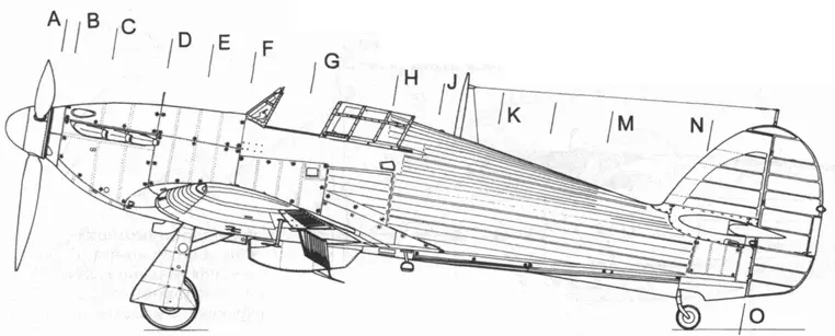 носовая часть ночного истребителя Hawker Hurricane Mk I с металлическими - фото 120