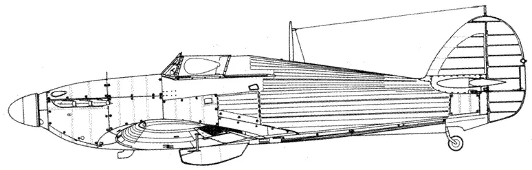 Hawker Hjrricane Mk I P3221 экспериментальным остеклешнием кабины Hawker - фото 125