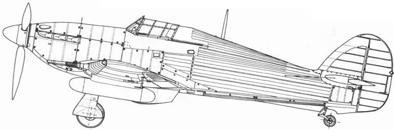Hawker Hurricane Mk IIB с подвесными топливными баками Hawker Hurricane Mk - фото 23