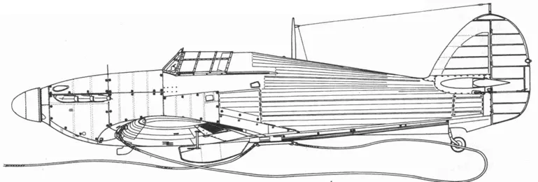 Hawker Hurricane Mk I с буксирным тросом к бомбардировщику Виккерс Веллингтон - фото 28