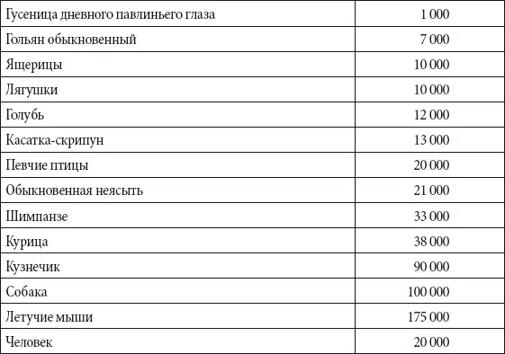 Продолжительность жизни некоторых животных Таблица - фото 159