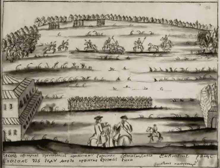 Атака персидских повстанцев на русский гарнизон г Решта 1725 Соймонов Ф И - фото 20