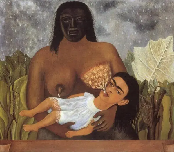 91 Фрида Кало Моя кормилица и я 1937 Кало изображает себя в виде младенца - фото 93