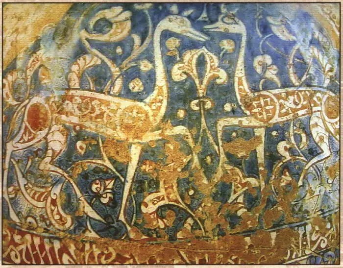 Изображение газелей на керамике из Альгамбры Эпоха Насридов XIII в - фото 92