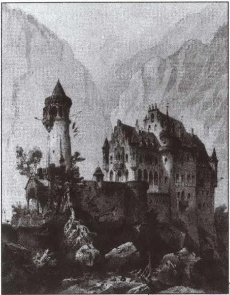 Первоначальные проекты Нового Холэншвангау Кристиана Янка 1868 г - фото 62