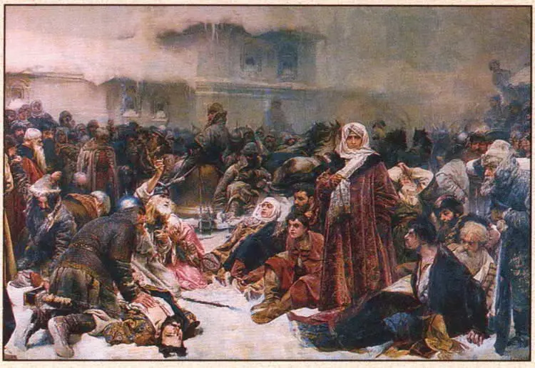 Марфа Посадница Уничтожение новгородского веча С картины КВ Лебедева 1889 - фото 100