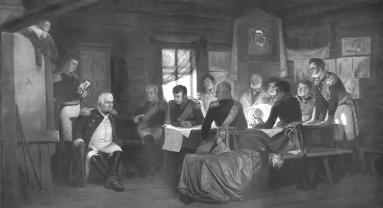 АД Кившенко Военный совет в Филях 1889 Сражение при Малоярославце 12 - фото 30