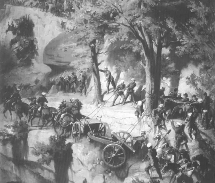 АИ Шарлеман Переход лейбгвардии 6й Донской батареи через Балканы 1877 - фото 41