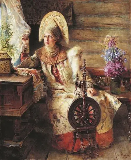 Боярышня у окна Художник КЕ Маковский Таким образом и северорусская - фото 149