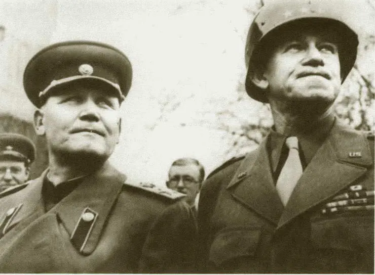 ИС Конев и О Бредли во время встречи на Эльбе 1945 г ИС Конев и - фото 34