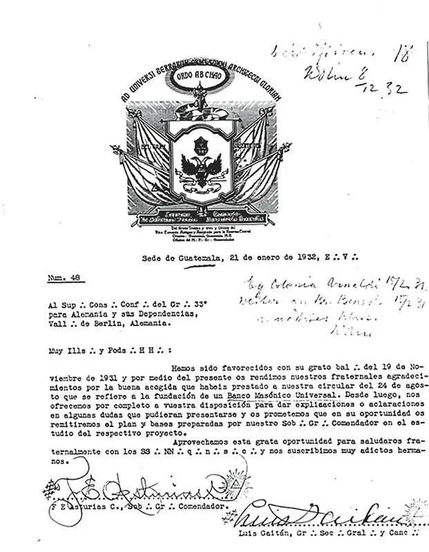 Реакция Ордена на финансовые потрясения 1929 г Письмо южноамериканских масонов - фото 80