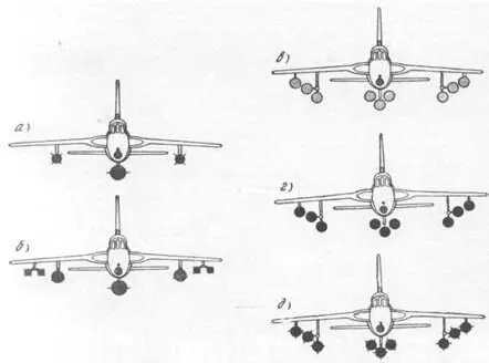 Варианты загрузки самолета F105D25RE аодин топливный бак емкостью 2460 л - фото 48