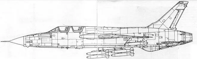 F105F с 454кг бомбами Мк 83 на подфюзеляжном пилоне крепилось 6 таких бомб - фото 71