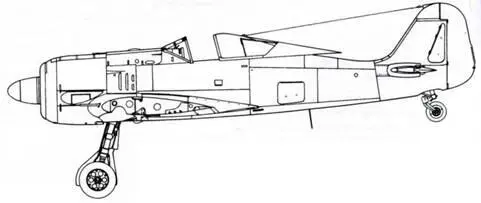 Fw190A2A3 вид слева крыло демонтировано Fw 190 А2 Fw 190 A3 - фото 138