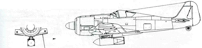 Fw 190 A3 с бомбодержателем ЕТС 501 и сокращенным вооружением без MG FF - фото 147
