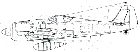 Fw 190 A7 с легким замком для подвесного бака и сокращенным вооружением Fw - фото 162