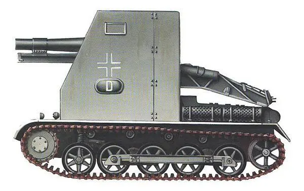 15 cm sIG 33 Sfl auf PzI AusfB 705я рота самоходных тяжёлых пехотных - фото 246