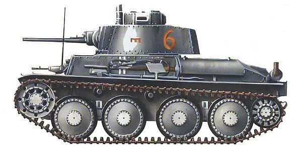 Лёгкий танк Pz38t AusfG 21й танковый полк 20й танковой дивизии - фото 252