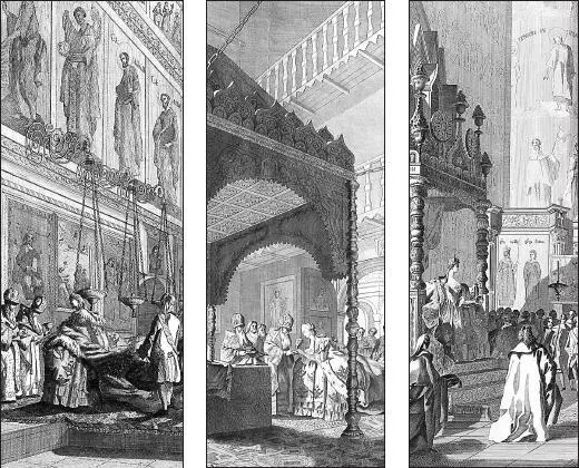 Фрагменты коронации Екатерины II 1762 г Коронационная трапеза в Грановитой - фото 192