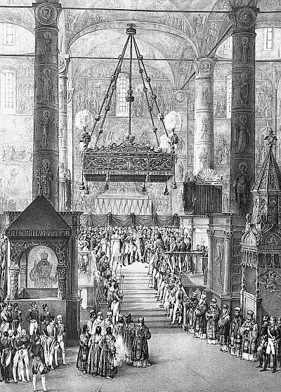 Коронация Николая I 1826 г Варшавская коронация проходила в зале Сената в - фото 211