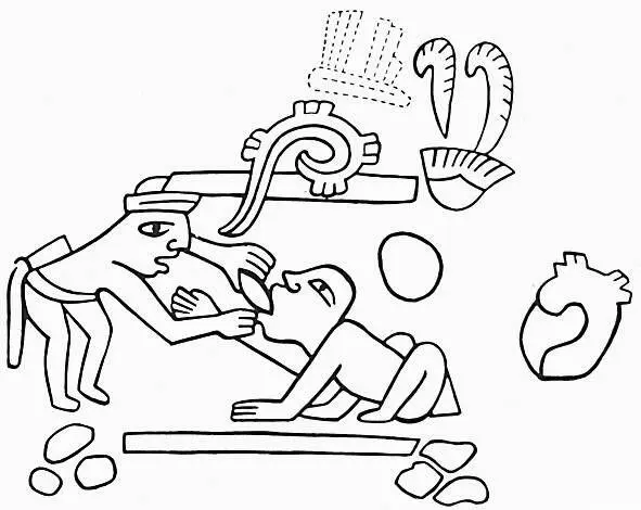 Фреска в храме Tepantitla в Teotihuacan Зубоврачебное вмешательство в - фото 66