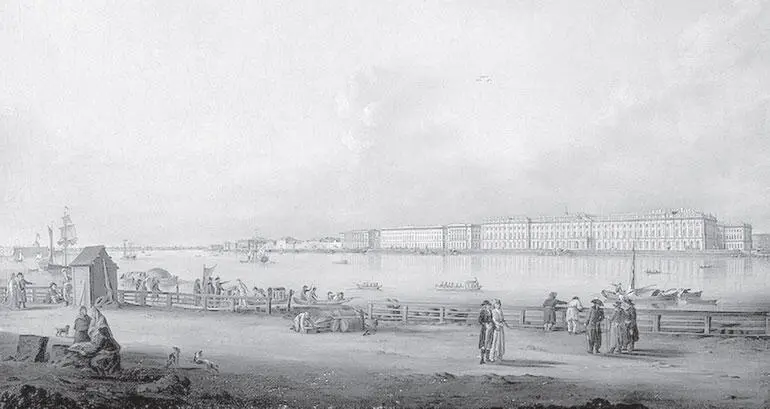 И Майер Зимний дворец со стороны Васильевского острова 1796 г М Михаев - фото 8