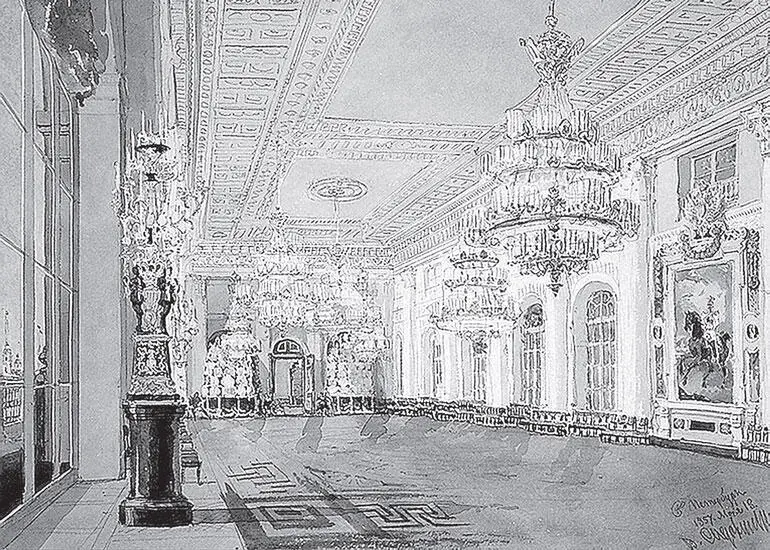 ВС Садовников Николаевский зал Эскиз 1857 г Галерея 1812 г в лицах - фото 165