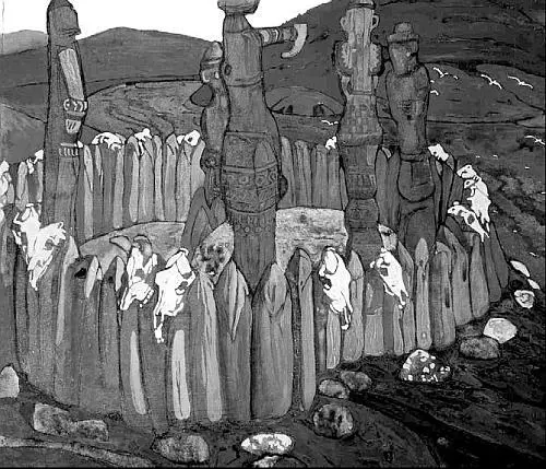 Н К Рерих Идолы Рисунок из цикла Начала Руси Славяне 1901 В общем - фото 126