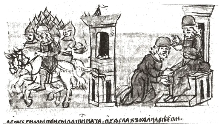 Пожалование великим князем Юрием Владимировичем Долгоруким сына Андрея Туровом - фото 62